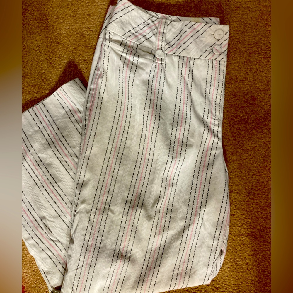 Ann Taylor Loft CAPRIS: Pin Strip Capris - Picture 8 of 9